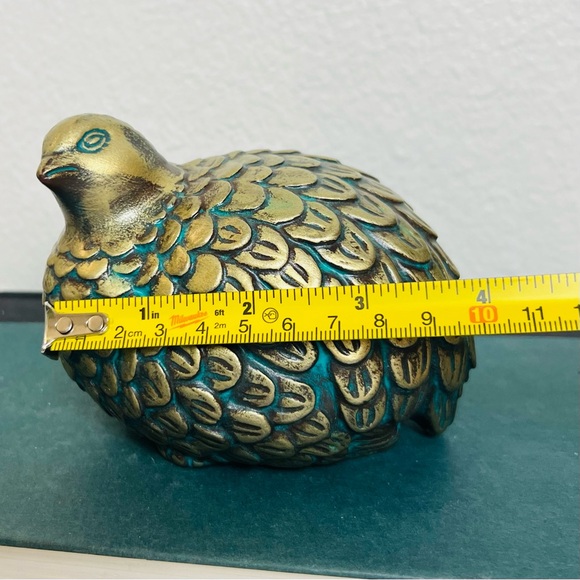 Vintage Mid Century Modern Arnels Gold Quail Partridge Ceramic Figurine Set - Picture 15 of 15